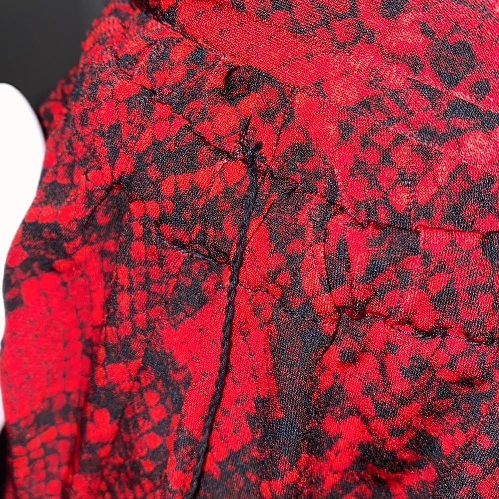 ❤️NEW MICHAEL Michael Kors Red Python Print Top - image 4